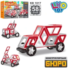 Магнитный конструктор Limo Toy Транспорт Magnistar 58 деталей (KB 1017): Количество деталей, шт. 58