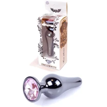Анальна пробка із кристалом BOSS of TOYS - Jewellery Dark Silver BUTT PLUG Rose, BS6400054: Для кого унісекс
