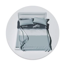Комплект постільної білизни SoundSleep by ANDRE TAN Космічний зв'язок бязь полуторний сірий (6535907552894): Матеріал бязь