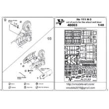 Фототравление Vmodels для He 111 H-3, набор колес (ICM) Vmodels48003: Производитель Vmodels
