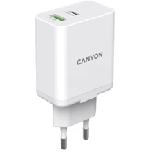 Зарядний пристрій Canyon Wall Charger USB+USB-C H-20-03 20W White (CNE-CHA20W03): Особливості USB-C, Быстрая зарядка, Power Delivery (PD)