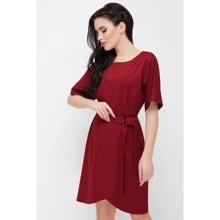 Платье FashionUp PL-1619A 42 бордовое повседневное до середины бедра: Состав Вискоза, Эластан