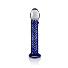 Стеклянный фаллоимитатор Love Toy Glass Romance Dildo Вlue: Назначение Вагинальные