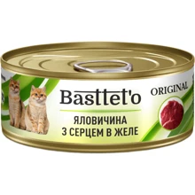 Влажный корм для котов Basttet`O Original с говядиной и сердцем в желе: Тип Влажный корм