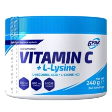 6PAK Nutrition Vitamin C + L-Lysine Витамин С и Лизин 240 г: Тип Витамин C