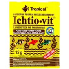 Основной корм для всех видов рыб, хлопья Tropical Ichtio-vit 12г (5900469744017): Вид корма Хлопья