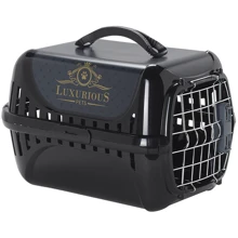 Переноска для кошек Moderna Trendy Runner Luxurious Pets c металлической дверцей и замком IATA, 50x32.x34.5см, черный: Производитель Moderna
