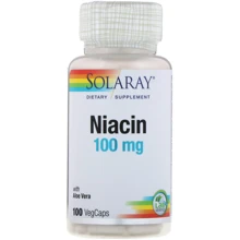 Solaray, Niacin, 100 mg, 100 Veg Capsules (SOR04359): Тип вітамін B