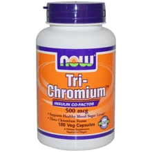 NOW Foods TRI-CHROMIUM 500 MCG + CINNAM 180 VCAPS Три-хромиум: Тип хром
