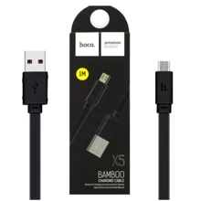 Кабель Hoco USB Cable to microUSB X5 Bamboo 1m Black: Тип USB Cable - microUSB
