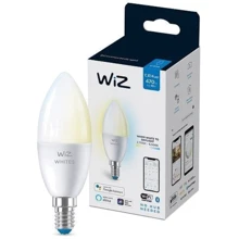 Умная лампочка WiZ, E14, 4.9W, 40W, 400Lm, C37, 2700-6500K, Wi-Fi: Тип цоколя E14