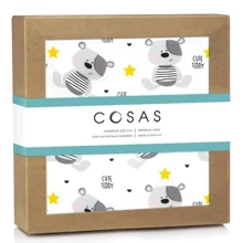 Пелюшка непромокальна Cosas Diaper Bear Teddy Grey 70х120 см (4822052071038): undefined undefined