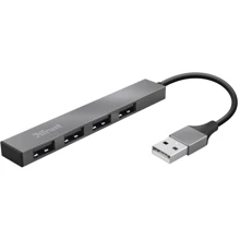 Адаптер Trust Adapter Halyx USB to 4xUSB Grey (23786_TRUST): Колір сірий