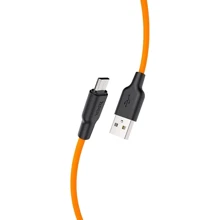 Кабель Hoco USB Cable to MicroUSB X21 2.4A 1m Black/Orange: Тип USB Cable - microUSB