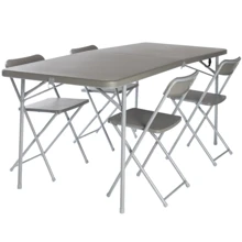 Стол для кемпинга Vango Orchard XL 182 Table and Chair Set Grey (TBNORCHARG10TET): Размер 182 х 76 х 71 см