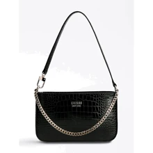 Женская сумка через плечо Guess Katey Mini Top Zip Shoulder черная (HWCG7870720-BLA): Пол Женский