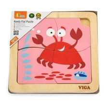 Дерев'яний пазл Viga Toys Крабік, 4 ел. (50146): Тип пазл