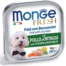 Паштет для собак Monge Dog Fresh с курицей и овощами 0.1 кг (70013031): Тип Влажный корм