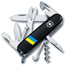 Мультитул Victorinox Climber Ukraine 91мм/14 функций/черный /Флаг Украины (1.3703.3_T1100u): Тип мини-мультитул