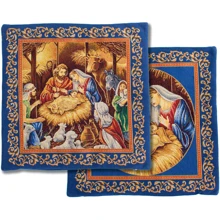Наволочка Lefard Home Textile Sagrada Familia Lurex Двусторонняя гобелен 45х45см (732-333): Тип декоративная наволочка