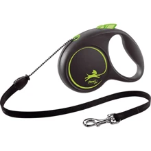 Поводок-рулетка Flexi Black Design M до 20 кг 5 м зеленый (4000498033425): Тип шнура Трос