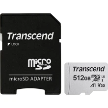 Карта памяти Transcend 512GB microSDXC Class 10 U3 (TS512GUSD300S-A): Тип карты MicroSDXC