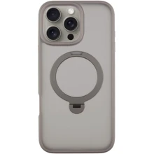 Чехол для iPhone Mobile Case Metal Buttons with MagSafe HQ Ring Grey for iPhone 16 Pro Max: Цвет серый