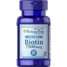 Puritan's Pride Biotin 7500 mcg 50 Tabs Биотин: Тип Витамин B