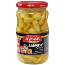 Перець гострий консервований Aysan Біберіє 370 г (8694205011033): Вага нетто 370 г