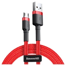 Кабель Baseus USB Cable to Micro USB Cafule 2.4A 1m Red (CAMKLF-B09): Тип USB Cable - microUSB