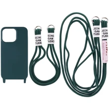 Чохол для iPhone TPU Case two straps California Forest Green for iPhone 13: Колір зелений