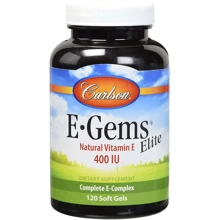 Carlson Labs E-Gems Elite 400 IU 60 Soft Gels Вітамін Е: Тип вітамін E