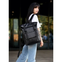 Женский рюкзак Sambag RollTop Milton черный (24251001): Пол Женский