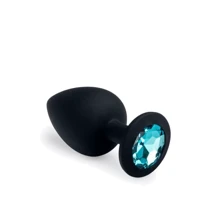 Анальная пробка CRYSTAL Black Silicone Topaz, L: Для кого Унисекс