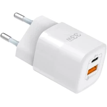 Зарядний пристрій WIWU Wall Charger USB+USB-C Wi-U008 PD+QC 33W White: Особливості USB-C