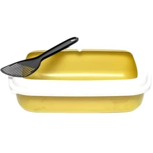Туалет для котят Georplast Junior c лопаткой 38x28x10.5 см в ассортименте (10549): Вид Открытый