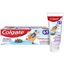 Colgate Зубная паста детская с фторидом от 6 до 9 лет клубника-мята 60 мл: Назначение Комплексная защита, От зубного налета, Очищение, Свежесть дыхания, Укрепление десен, Укрепление эмал