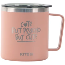 Термокухоль Kite Cute but phycho 400 мл пудра (k22-379-03-1): Тип Термокружка