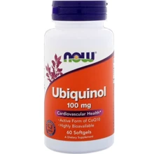 NOW Foods Ubiquinol 100 mg Убіхінол 60 гелевих капсул: Вид ферментні