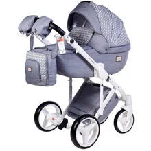 Коляска 2 в 1 Adamex Luciano jeans Q202 светло-синий (зигзаг): Тип коляски универсальная коляска (2-в-1)