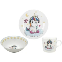 Набір дитячого посуду Limited Edition Unikorn 3 предмети (C723): Матеріал фарфор