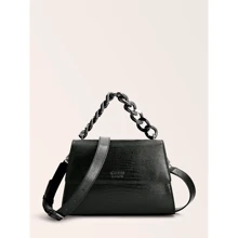 Жіноча сумка-сетчел Guess TULLIA TOP HANDLE FLAP чорна (HWKM8382200-BLA): Стать Женский