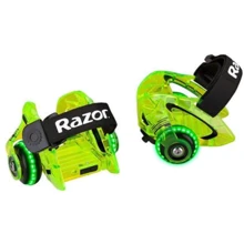 Razor Jetts Heel Wheels, Neon Green: Расположение колес квады (quads)
