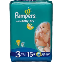 PAMPERS Active Baby-Dry Midi (4-9 кг) 15 шт.: undefined undefined