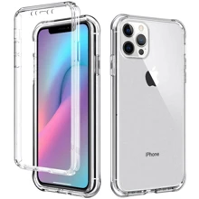 Чехол для iPhone TPU Case TPU PC Full Body 360 Clear for iPhone 12 Pro Max: Цвет прозрачный