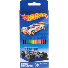 Карандаши цветные Kite Hot Wheels HW19-051, 12 цветов: Тип Цветные