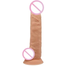 Фаллоимитатор реалистичный SilexD Arnold Flesh (MODEL 5 size 10in), двухслойный, силикон+Silexpan: Назначение Вагинальные