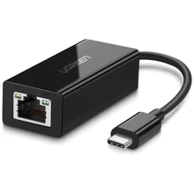 Адаптер Ugreen Adapter US236 USB-C to RJ45 Ethernet Space Gray (50307): Цвет черный