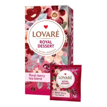 Чай Lovare ROYAL DESSERT суміш каркаде з фруктами, ягодами та квітами 24х1.5 г пакетований (4820198871123): undefined undefined