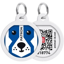 Адресник металлический WAUDOG Smart ID c QR паспортом рисунок Патрон 25 мм (625-4025): Производитель WAUDOG